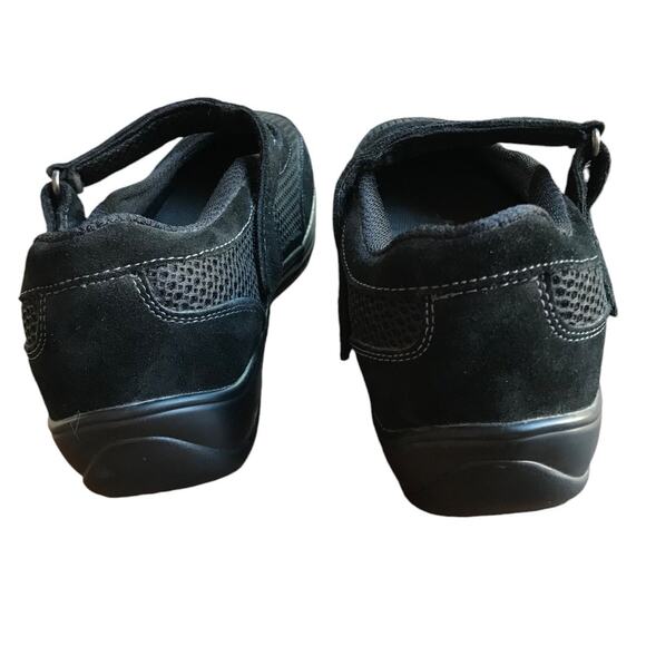 OrthoFeet Chatanooga Black Suede and Mesh Mary Jane Sneakers Extra Wide size 8.5 - Picture 7 of 13